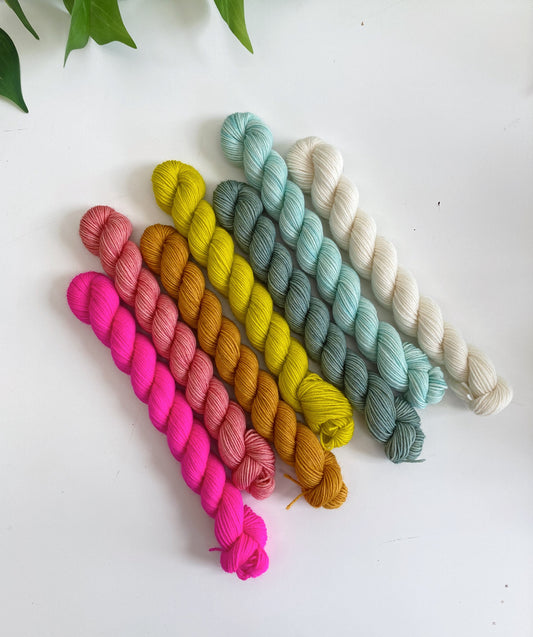 BRIGHT FLORALS Mini Skein Set • Ready to Ship